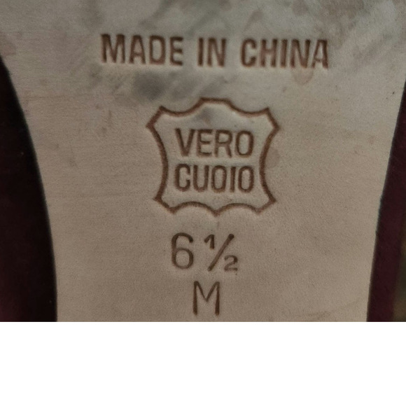 Van Eli Burgandy Suede with Patent Leather Cap Toe woman's Sz 6.5 M EUC - Picture 7 of 7